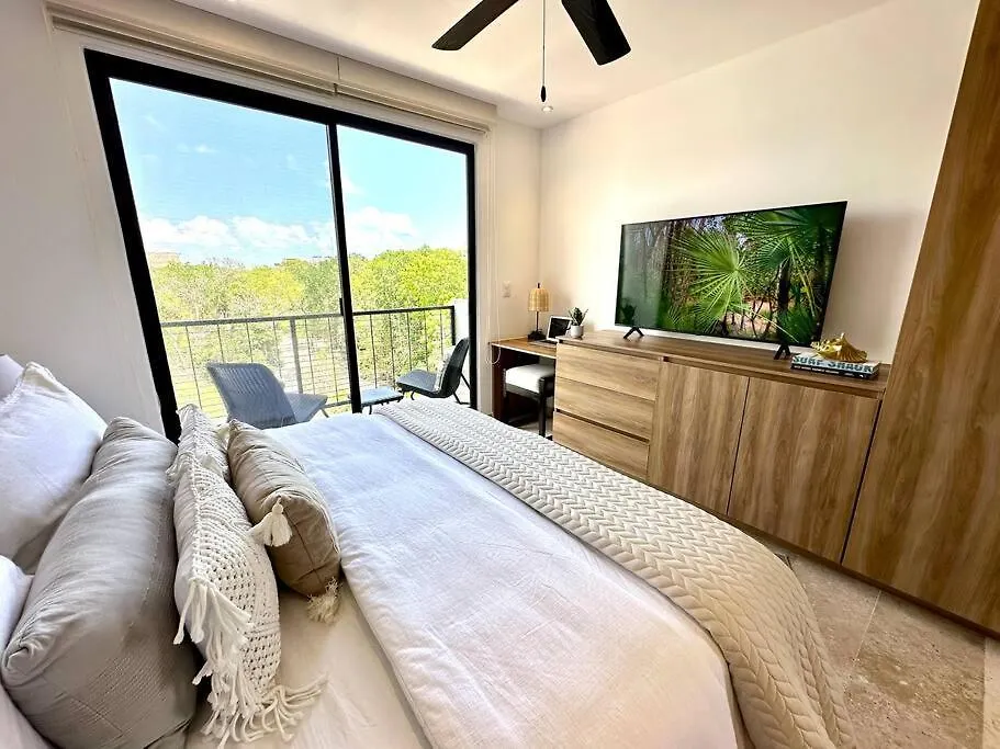 Cozy Studio With Balcony And Rooftop Pool In Tulum